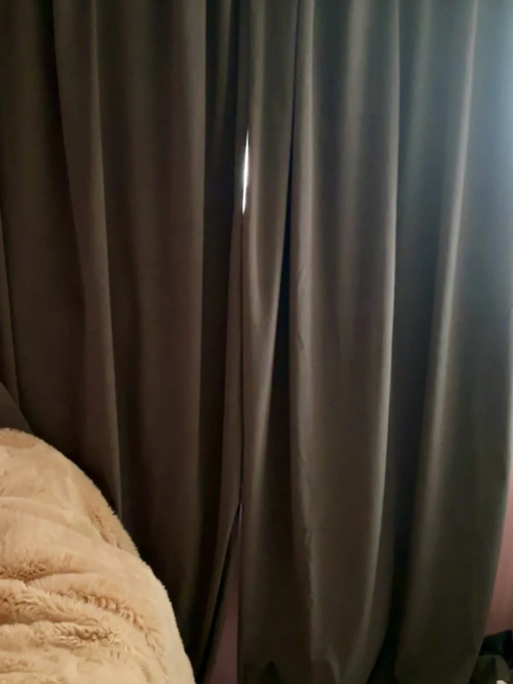 West Elm Velvet Curtains. Gray.